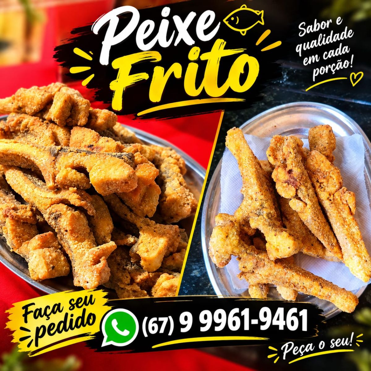 Peixe Frito - Sabor e qualidade em cada porção!